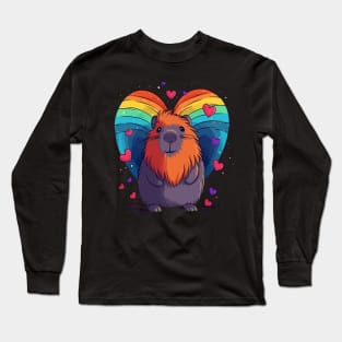 Capybara Valentine Day Long Sleeve T-Shirt